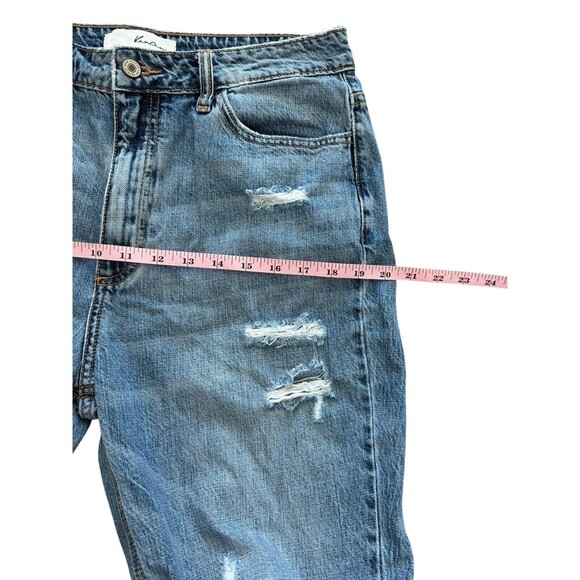 Kancan Estilo Dark Wash Classic Distressed Casual Straight Leg Jeans Size 9/28 - Picture 5 of 7